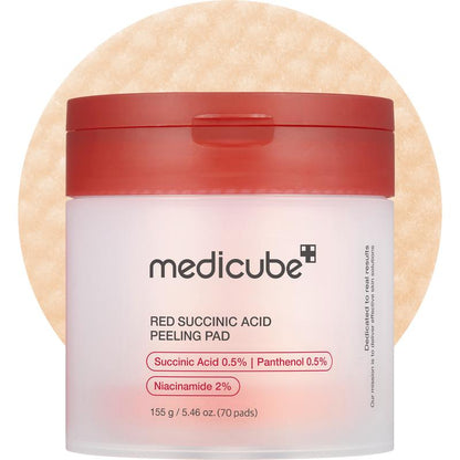 [Medicube] Red Succinic Acid Panthenol Pads | Niacinamide + Salicylic Acid Skincare