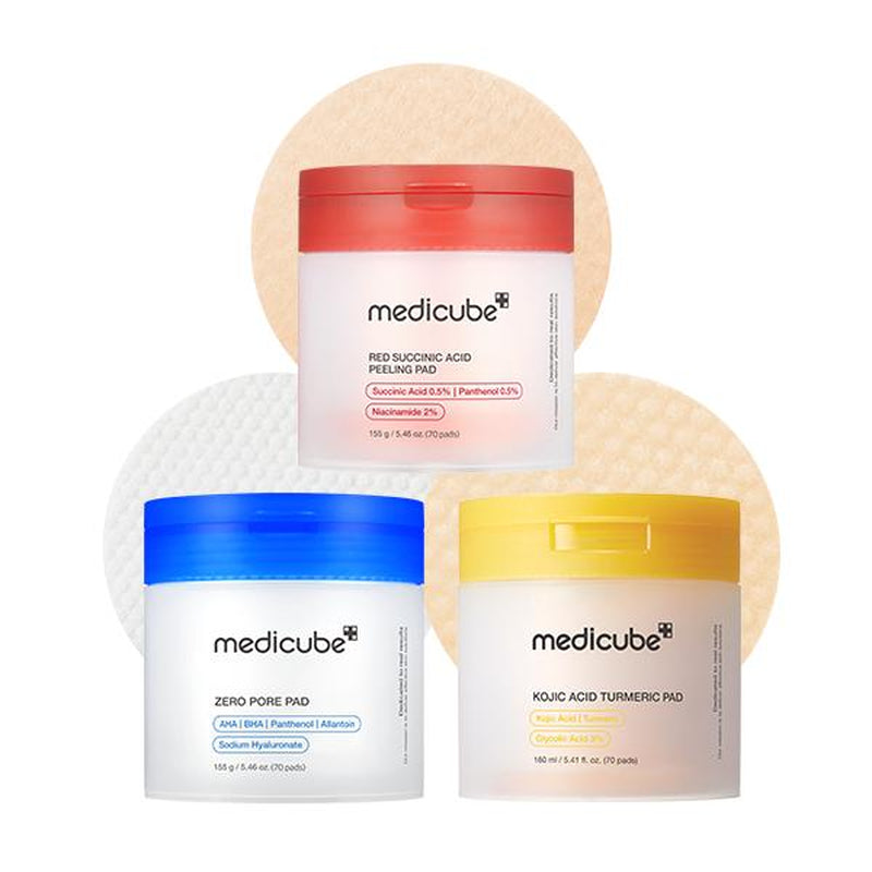 [Medicube] Red Succinic Acid Panthenol Pads | Niacinamide + Salicylic Acid Skincare